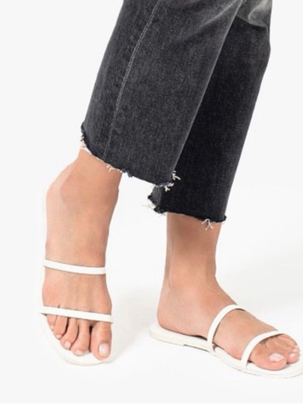New White TKEES Gemma Sandal